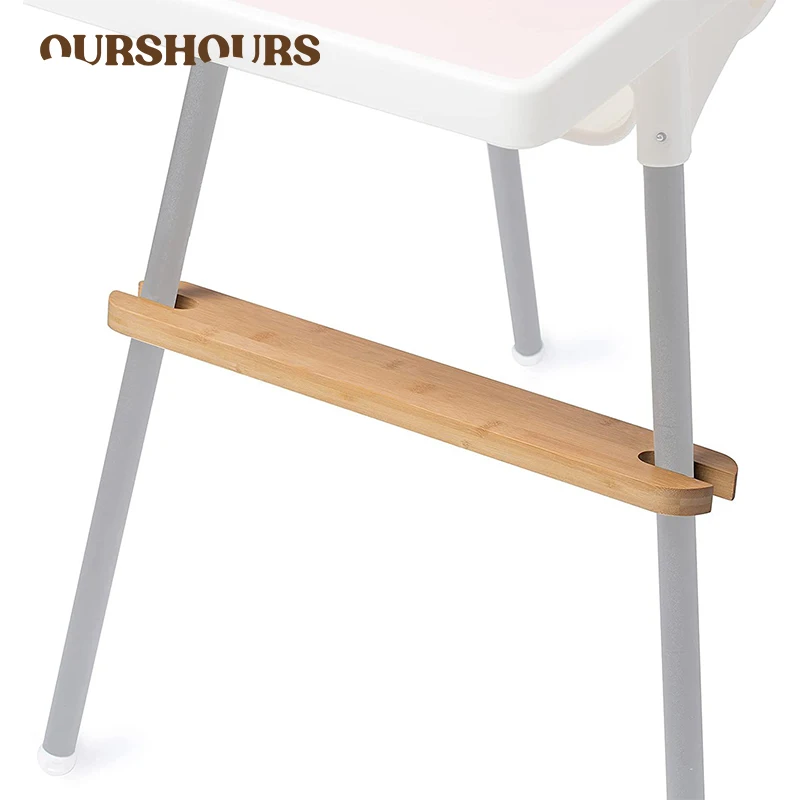 Baby Food Chair - Baby High Chair Footrest Natural Bamboo