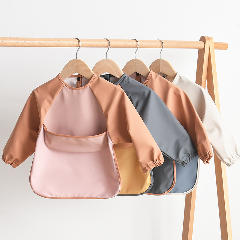 Kids Baby Long Sleeved PU Bibs - Baby Food Chair recension och pris