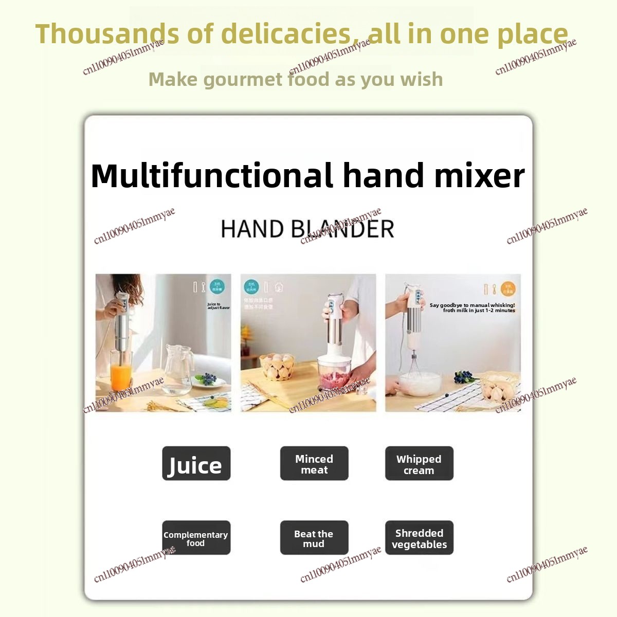 Handheld Cooking Stick Grinded - Baby Food With Meat recension och pris
