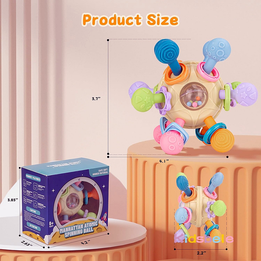 Newborn Infant Shake Grab Spin - Baby Food Teether recension och pris