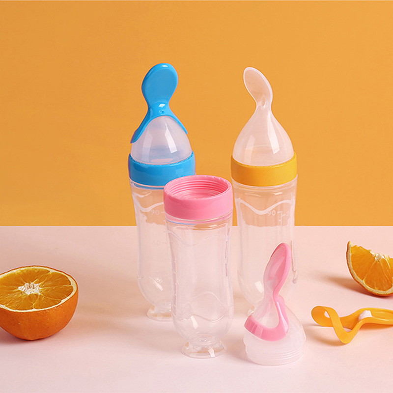 Squeezing Feeding Bottle Silic - Baby Food Category recension och pris