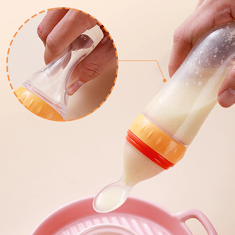 Squeezing Feeding Bottle Silic - Baby Food Category recension och pris