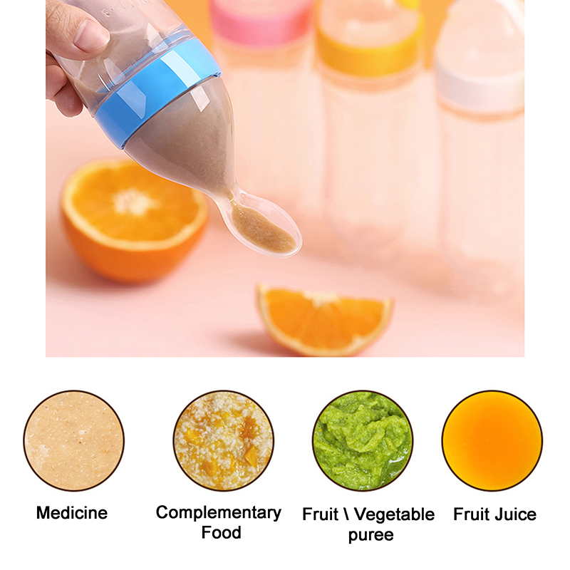 Squeezing Feeding Bottle Silic - Baby Food Category recension och pris