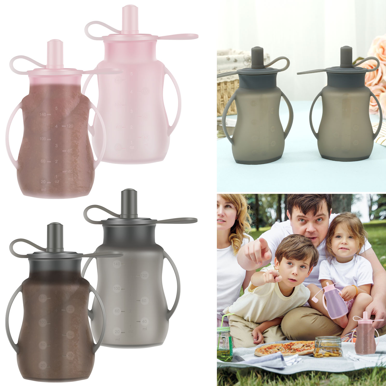 2Pcs Baby Feeding Pouches Sili - Baby Food Pouches Reusable recension och pris