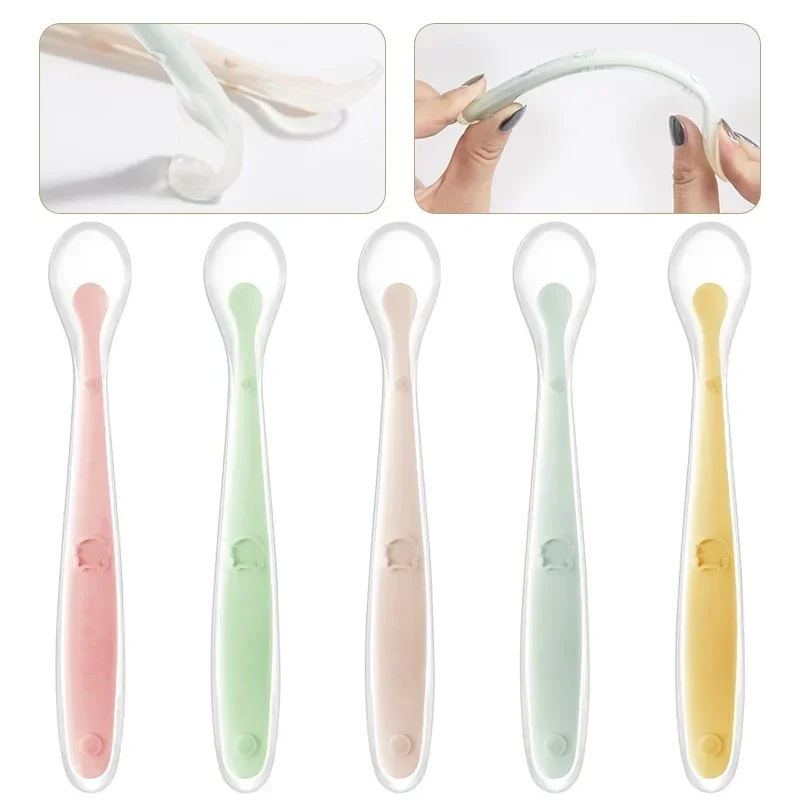 Soft Silicone Baby Spoon Toddl - Baby Food Lunch recension och pris