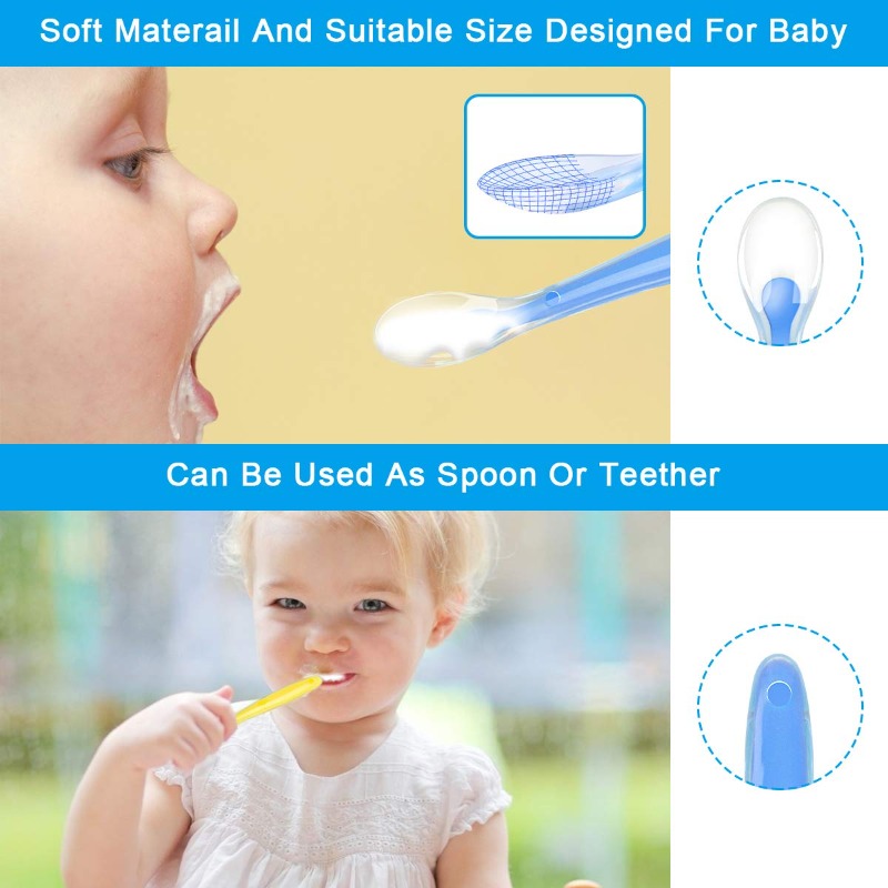 BPA Free Baby Silicone Spoons  - Baby Food Lunch recension och pris